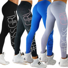 custom design preto esportes fitness impresso carta yoga leggings calças preto